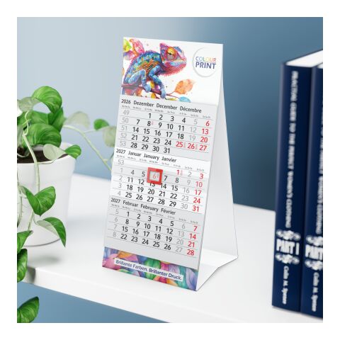 Tischkalender Mini 3 Karton-Dachaufsteller Hellgrau | 95 × 198 mm | Nicht verfügbar | Nicht verfügbar | Nicht verfügbar