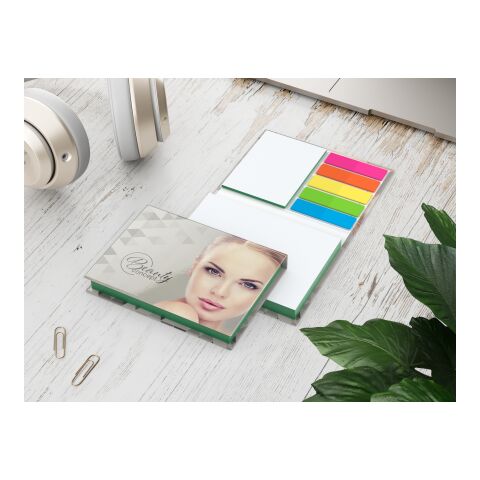 Haftnotiz-Set Prag 100/25 Haftzettel weiß Farbschnitt Grün | 105 × 78 mm | ohne Werbeanbringung | matt