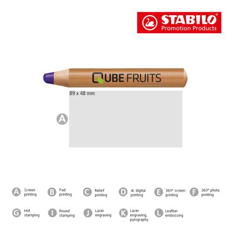 STABILO woody 3 in 1 Farbstift rot | ohne Werbeanbringung