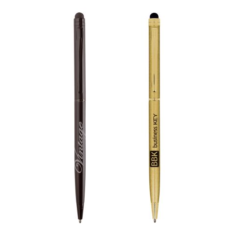 Sleek Stylus Executive Kugelschreiber Schwarz | 1-farbiger Siebdruck | Kappe-Gegenüber vom Clip | 10.00 mm x 24.00 mm