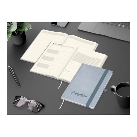 Notizbuch Hardcover orgaLine Mainbook Wochenplaner To-dos Prioritäten Ideen Petrol | DIN A5 | ohne Werbeanbringung | Cremefarben