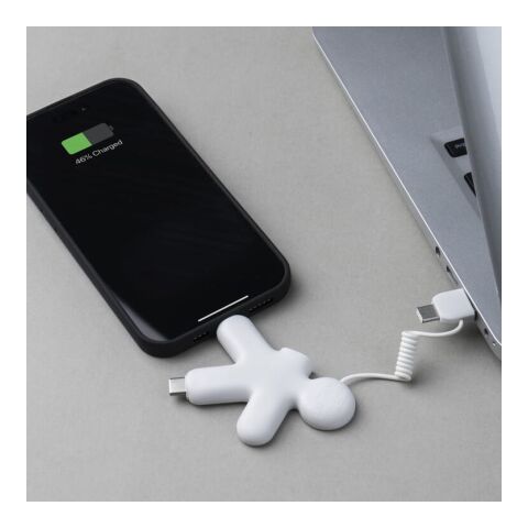 2064 | Xoopar Buddy Eco GRS Charging Cable Weiss | ohne Werbeanbringung | Nicht verfügbar | Nicht verfügbar | Nicht verfügbar