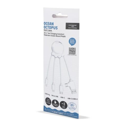 4009| Xoopar Eco Octopus Ladekabel Weiss | ohne Werbeanbringung | Nicht verfügbar | Nicht verfügbar