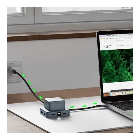 Xoopar GRS Cubbi Hub Dunkelgrau | Digitaldruck | Oberseite | 38 mm x 38 mm | Nicht verfügbar