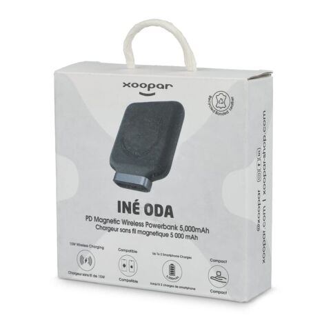 4026 - Xoopar Ine Oda Drahtlose Powerbank Kompatibel mit MagSafe 5000 mAh Schwarz