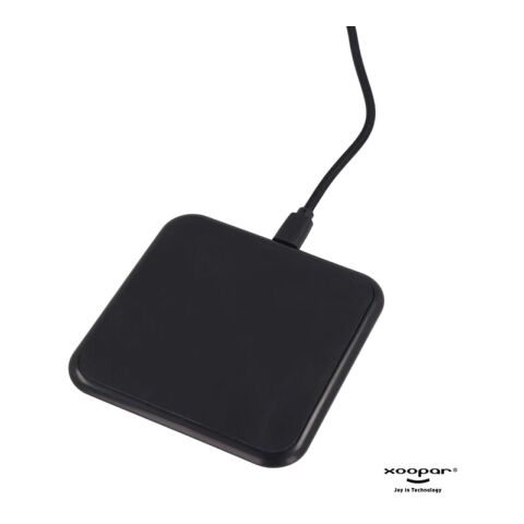 2259 | Xoopar Iné Wireless Fast Charger - Recycled Leather 15W Schwarz | ohne Werbeanbringung | Nicht verfügbar | Nicht verfügbar | Nicht verfügbar