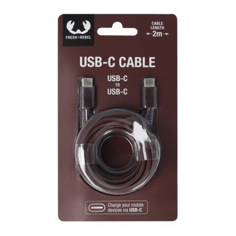 2UCC200 | Fresh 'Rebel USB-C Kabel 2.0m Braun-Braun | ohne Werbeanbringung