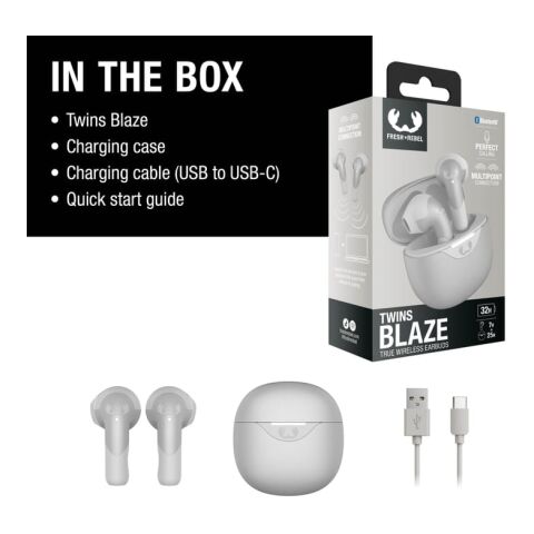 3TW2200 I Fresh 'n Rebel Twins Blaze - True Wireless earbuds with ENC Hellgrau