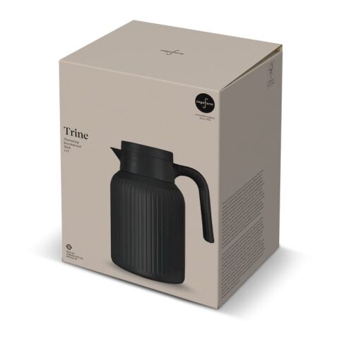 Sagaform Trine Thermokaraffe (recycelt) 1.5 L Schwarz | ohne Werbeanbringung | Nicht verfügbar | Nicht verfügbar