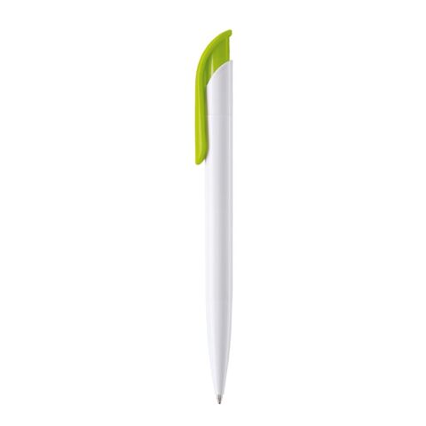 Kugelschreiber Modell Atlas Hardcolour Weiss-Hellgrün | 1-farbiger Tampondruck | Clip | 30 mm x 8 mm | Nicht verfügbar