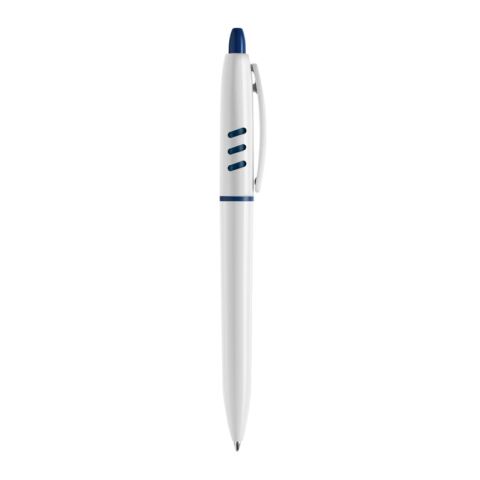 Kugelschreiber S30 hardcolour Weiss-Dunkelblau | 1-farbiger Siebdruck | 90° vom Clip | 45 mm x 25 mm | Nicht verfügbar
