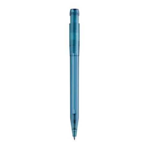 Kugelschreiber Pier Clear Transparent Blau Weiss-Blau Weiss | 1-farbiger Siebdruck | 270° vom Clip | 45 mm x 25 mm | Nicht verfügbar