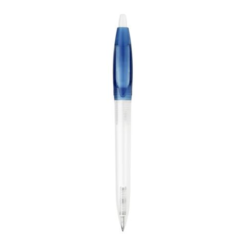 Kugelschreiber Bio-S! Clear Transparent Blau Weiss | 1-farbiger Siebdruck | 270° vom Clip | 40 mm x 25 mm | Nicht verfügbar