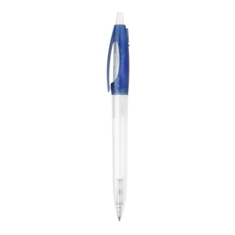 Kugelschreiber Bio-S! Clear Transparent Blau / Weiss | 1-farbiger Siebdruck | 270° vom Clip | 40 mm x 25 mm | Nicht verfügbar