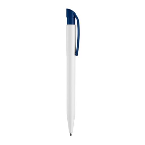 Kugelschreiber S45 Hardcolour Weiss-Dunkelblau | 1-farbiger Tampondruck | 90° vom Clip | 45 mm x 8 mm | Nicht verfügbar