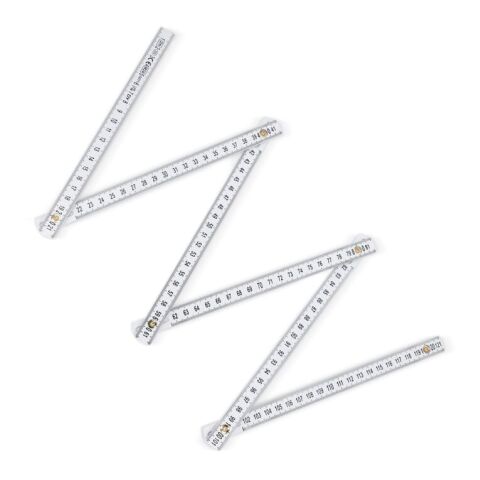 Kalibrierter faltbarer Zollstock 2m regenbogenfarben | 1-farbiger Tampondruck | Seite 1 | 65 mm x 18 mm