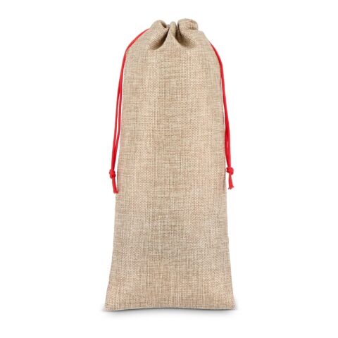 Weinbeutel im Jute-Stil 14x34cm Natur | ohne Werbeanbringung | Nicht verfügbar | Nicht verfügbar