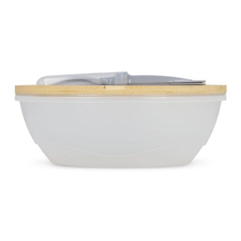 Lunchbox R-PP &amp; Bambus mit Besteck - 1L Grau | ohne Werbeanbringung | Nicht verfügbar | Nicht verfügbar | Nicht verfügbar