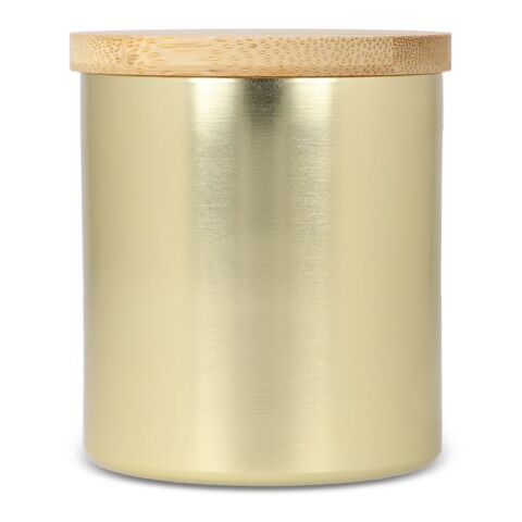 Bhakti-Duftkerze auf pflanzlicher Basis in recyceltem Aluminiumgefäß Gold | ohne Werbeanbringung | Nicht verfügbar | Nicht verfügbar