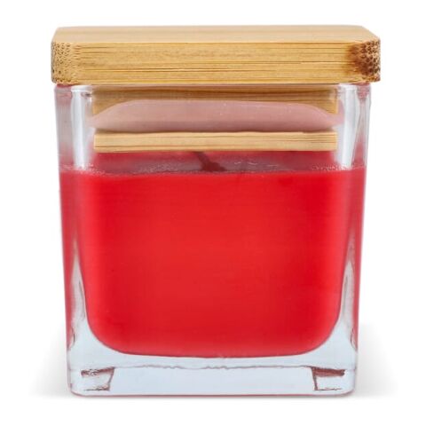 Chakra Kerze auf pflanzlicher Basis im Glasgefäß Rot / Weiß | ohne Werbeanbringung | Nicht verfügbar | Nicht verfügbar