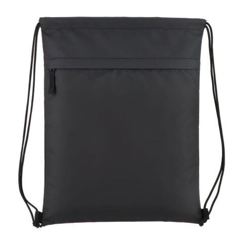 PU-beschichtete R-PET 600D Kordeltasche 33 x 42 cm Schwarz | ohne Werbeanbringung | Nicht verfügbar | Nicht verfügbar