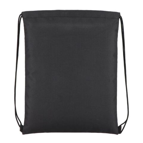 PU-beschichtete R-PET 600D Kordeltasche 33 x 42 cm Schwarz | ohne Werbeanbringung | Nicht verfügbar | Nicht verfügbar