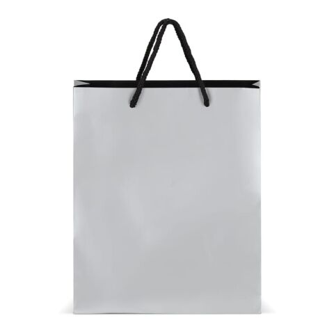 FSC Papier Geschenktasche 24 x 10 x 30cm 200g/m² Silber | ohne Werbeanbringung