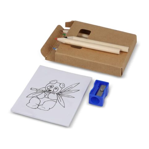 8-teiliges Malset in Kraftkarton Natur | ohne Werbeanbringung | Nicht verfügbar | Nicht verfügbar