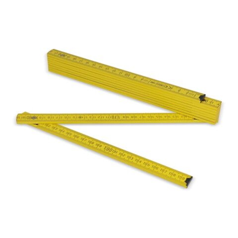 Zollstock Holz 2m Premium lackiert Gelb | ohne Werbeanbringung | Nicht verfügbar | Nicht verfügbar | Nicht verfügbar