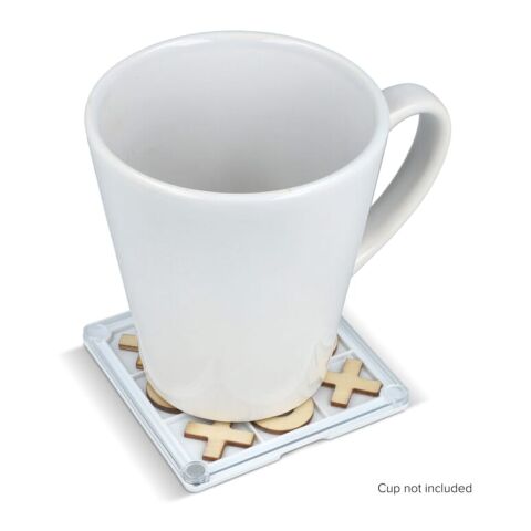 Tic-Tac-Toe-Untersetzer Weiss | ohne Werbeanbringung | Nicht verfügbar | Nicht verfügbar