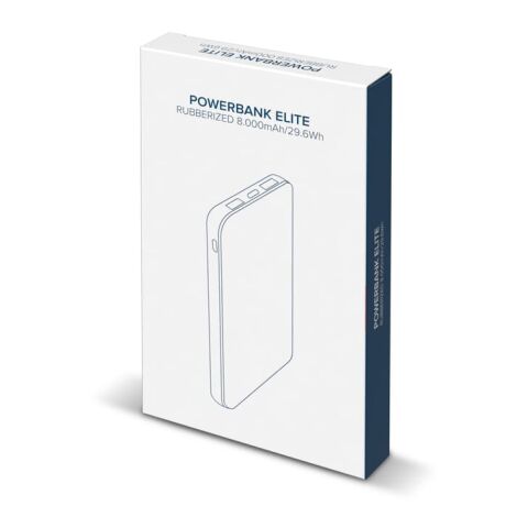 Powerbank „Elite“ Softtouch-Edition 8.000mAh Schwarz