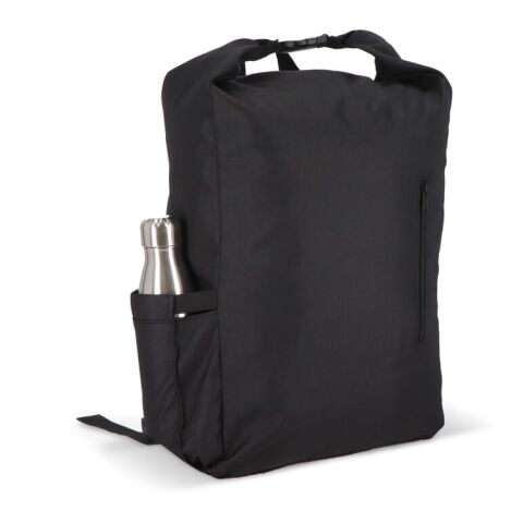 R-PET 600D Rolltop-Rucksack 20L Schwarz | ohne Werbeanbringung | Nicht verfügbar | Nicht verfügbar