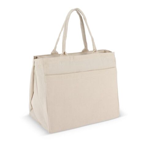 Baumwoll-Tragetasche mit Reißverschluss OEKO-TEX® 39 x 24 x 34cm 320g/m² Ecru | ohne Werbeanbringung | Nicht verfügbar | Nicht verfügbar