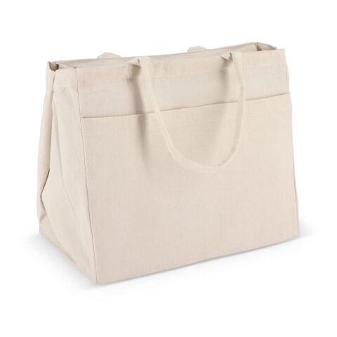 Baumwoll-Tragetasche mit Reißverschluss OEKO-TEX® 39 x 24 x 34cm 320g/m² Ecru | ohne Werbeanbringung | Nicht verfügbar | Nicht verfügbar