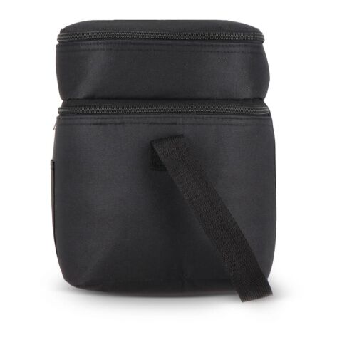 R-PET 600D Doppelfach-Kühltasche 30 x 20 x 25cm 12L Schwarz