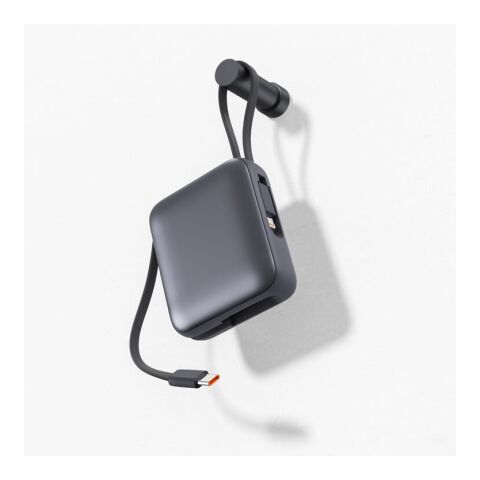 Nova Powerbank 22,5 W Power Delivery mit integrierten Kabeln 10.000 mAh Dunkelgrau | ohne Werbeanbringung | Nicht verfügbar | Nicht verfügbar