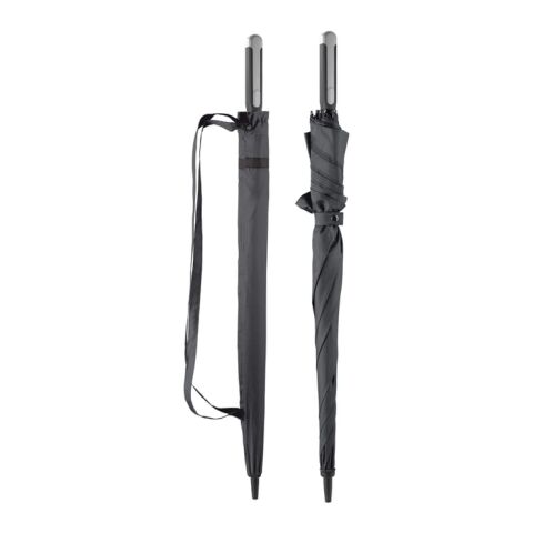 Luxus 27” quadratischer Regenschirm mit Hülle Schwarz | ohne Werbeanbringung | Nicht verfügbar | Nicht verfügbar | Nicht verfügbar