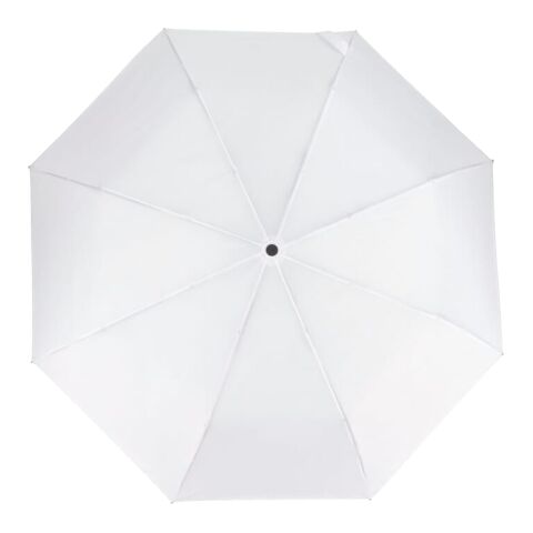 Daintree 190T Pongee 21.5" Faltbarer winddichter Regenschirm Auto open Weiss