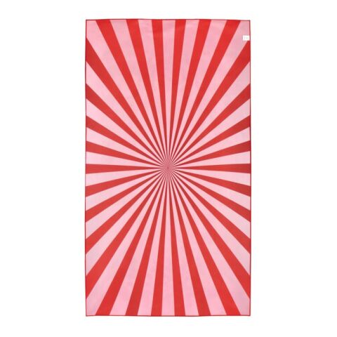 R-PET-Schnelltrocknungs-Strandtuch 100 × 180 cm, Sublimationsdruck Rot Weiß | ohne Werbeanbringung | Nicht verfügbar | Nicht verfügbar