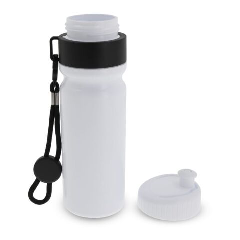 Sportflasche mit Rand und Kordel 750ml Weiss | ohne Werbeanbringung | Nicht verfügbar | Nicht verfügbar | Nicht verfügbar