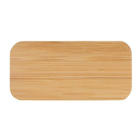 Namensschild aus Bambus mit Anstecknadel Natur | ohne Werbeanbringung | Nicht verfügbar | Nicht verfügbar | Nicht verfügbar