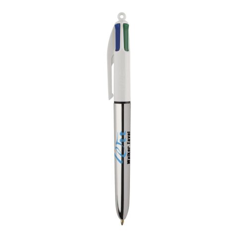 BIC® 4 Colours Shine Kugelschreiber Weiß-silber