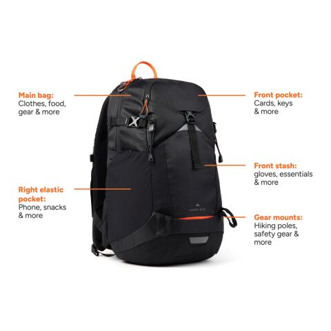 Nordic Drift Trail RCS Rucksack 24L schwarz-orange | ohne Werbeanbringung | Nicht verfügbar | Nicht verfügbar