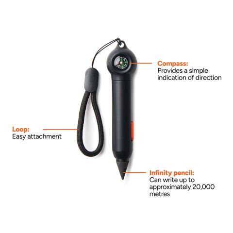 Nordic Drift Trial RCS Infinity Pocket-Pen mit Kompass schwarz | ohne Werbeanbringung | Nicht verfügbar | Nicht verfügbar