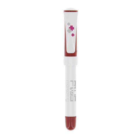 BIC® XS Finestyle Weiß-rot | schwarze Tinte | 1-farbiger Tampondruck | Clip-Clip | 11.00 mm x 38.00 mm