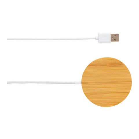10W Bambus magnetischer Wireless Charger braun | ohne Werbeanbringung | Nicht verfügbar | Nicht verfügbar