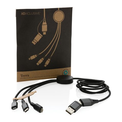 Terra 120cm 6-in-1-Kabel aus RCS recyceltem Aluminium grau | ohne Werbeanbringung | Nicht verfügbar | Nicht verfügbar
