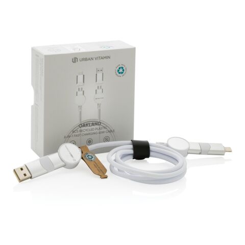 Oakland RCS rKunststoff 1,2m 6-in-1 Fast-Charging 45W Kabel weiß | ohne Werbeanbringung | Nicht verfügbar | Nicht verfügbar