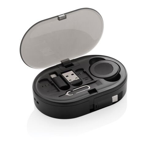 Chargevix Multifunktionales 60W-Lade-Set aus RCS rPlastic schwarz | ohne Werbeanbringung | Nicht verfügbar | Nicht verfügbar