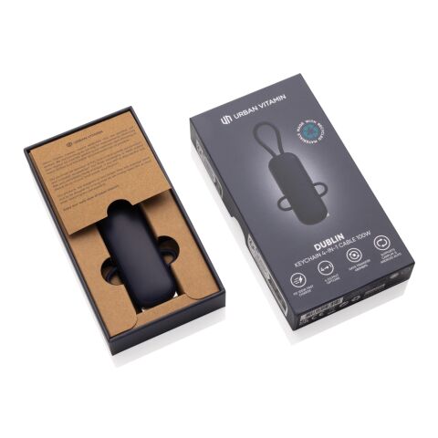 Urban Vitamin Dublin 100W 4-in-1-Kabel am Schlüsselanhänger blau